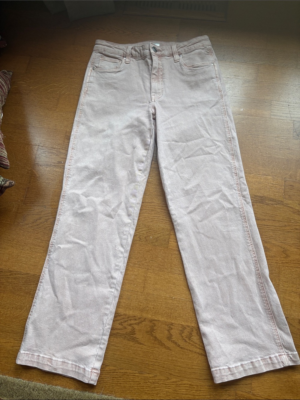 Kut from the Kloth Pale Pink Straight-Leg Jeans